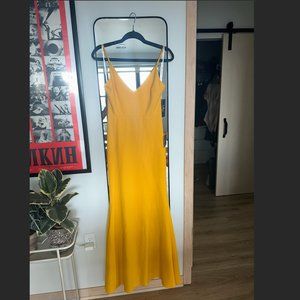 Lulus Infinite Glory Golden Yellow Maxi Dress Size Small